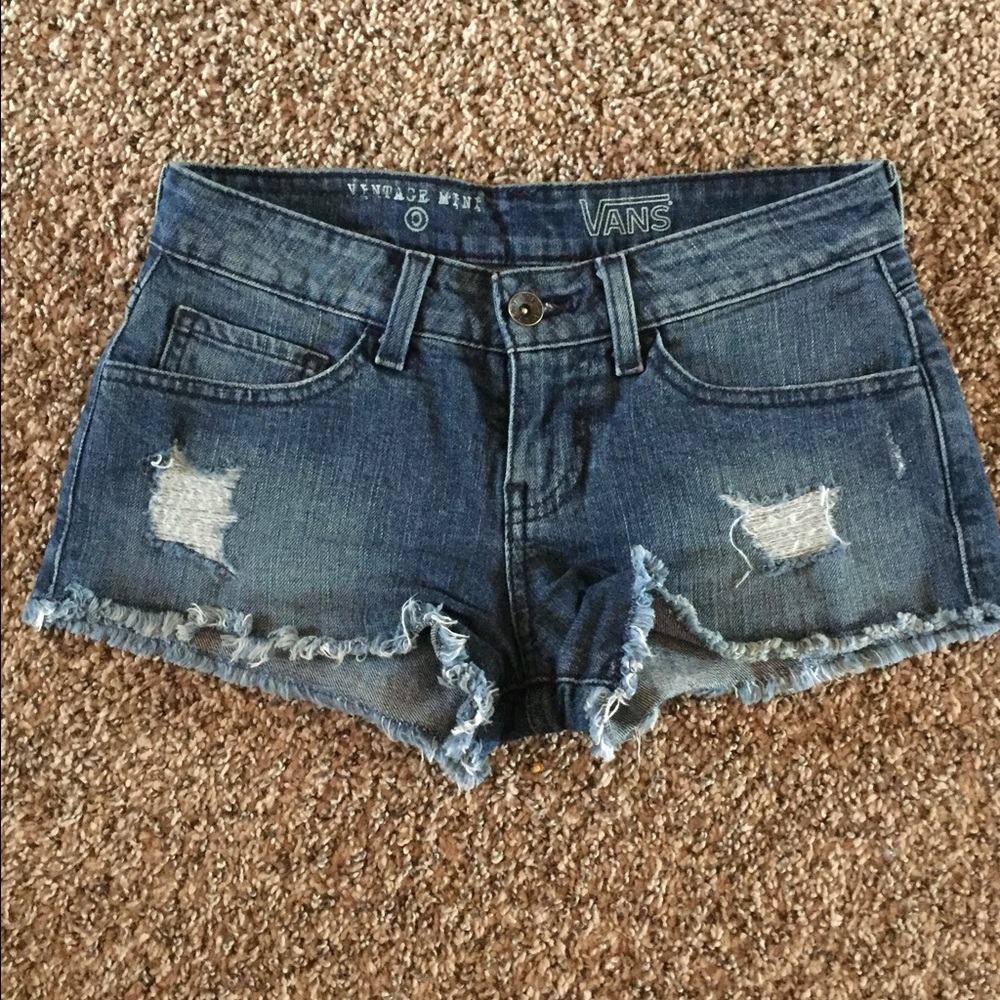 Vans "vintage mini" jean shorts