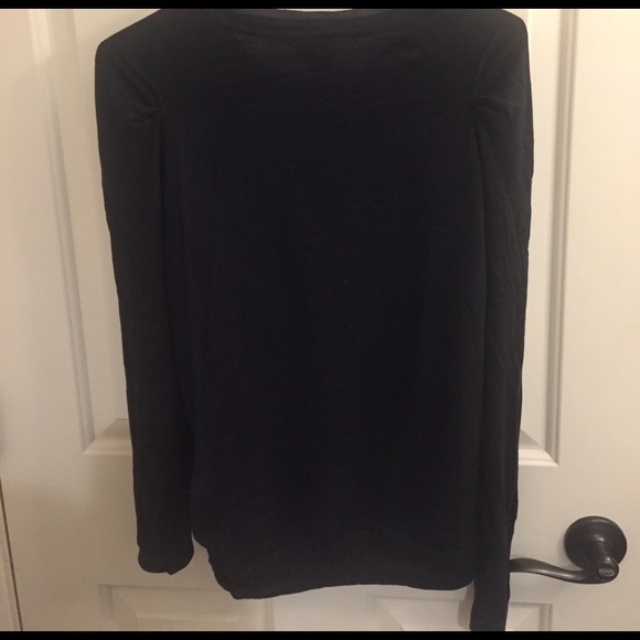 2B. RYCH black Chiffon Overlay Sweater, sequins! - Picture 4 of 8