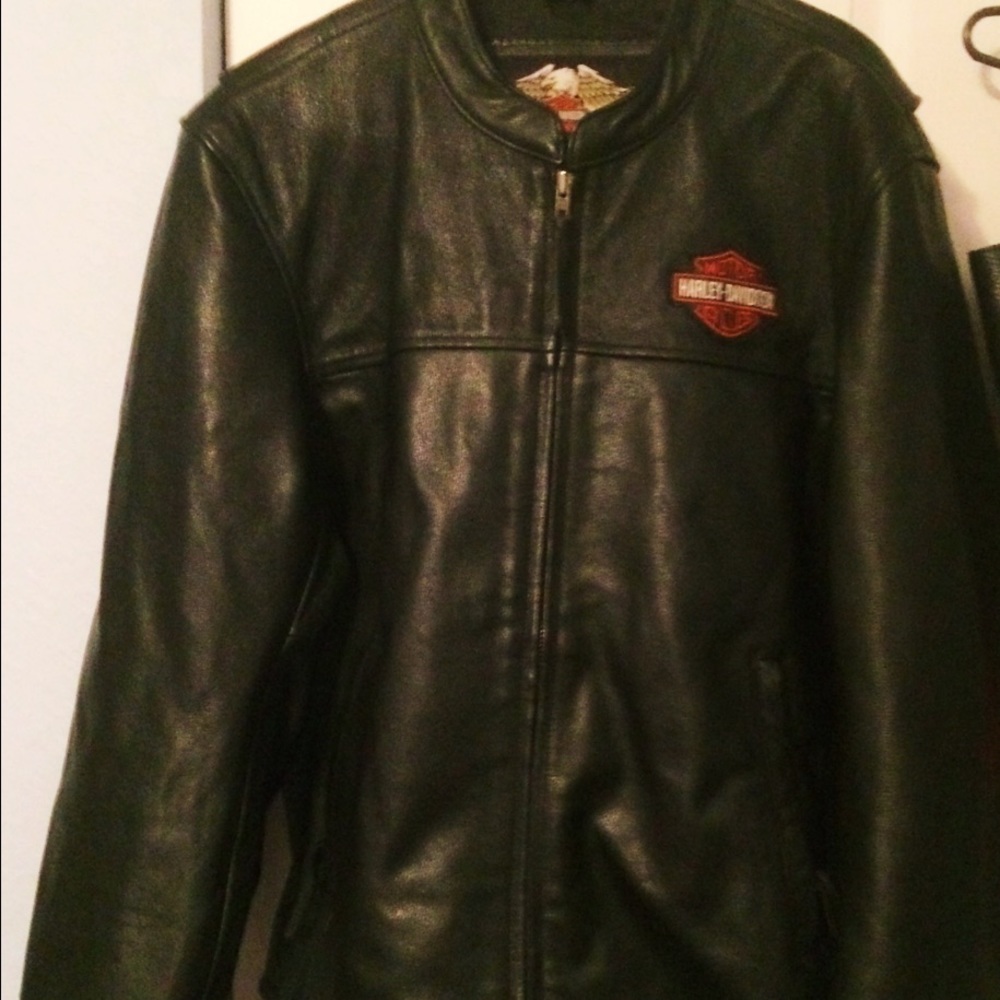 Harley Davidson 100% leather jacket large men's