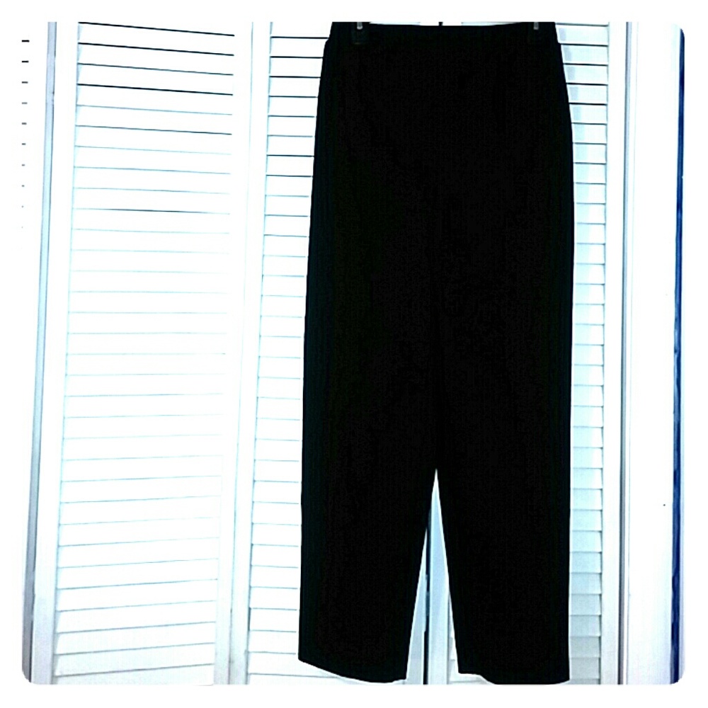 Black elastic waist traditional fit pants ins 27