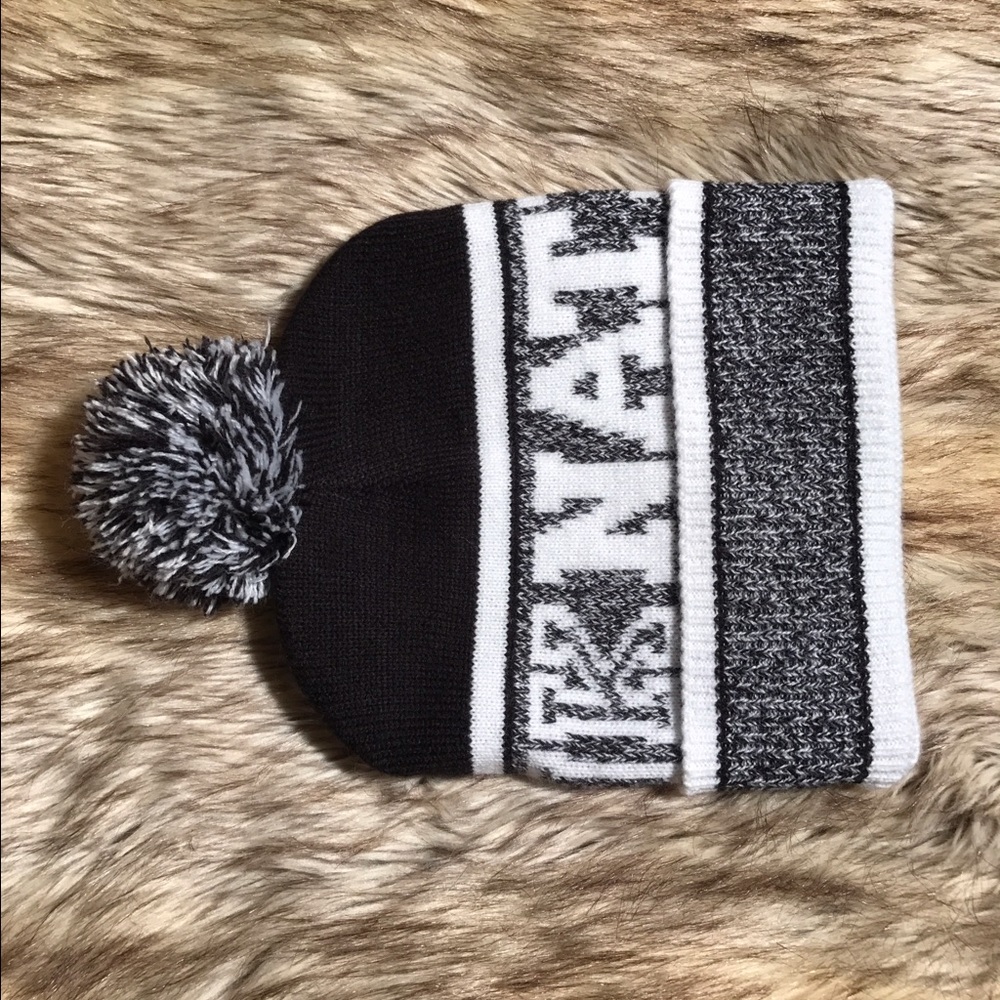 Victoria Secret Pink Beanie Hat with Pom-Pom