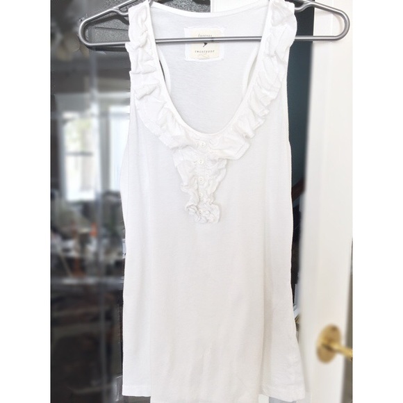 Forever 21 Racer Back Ruffle Tank - Picture 2 of 4