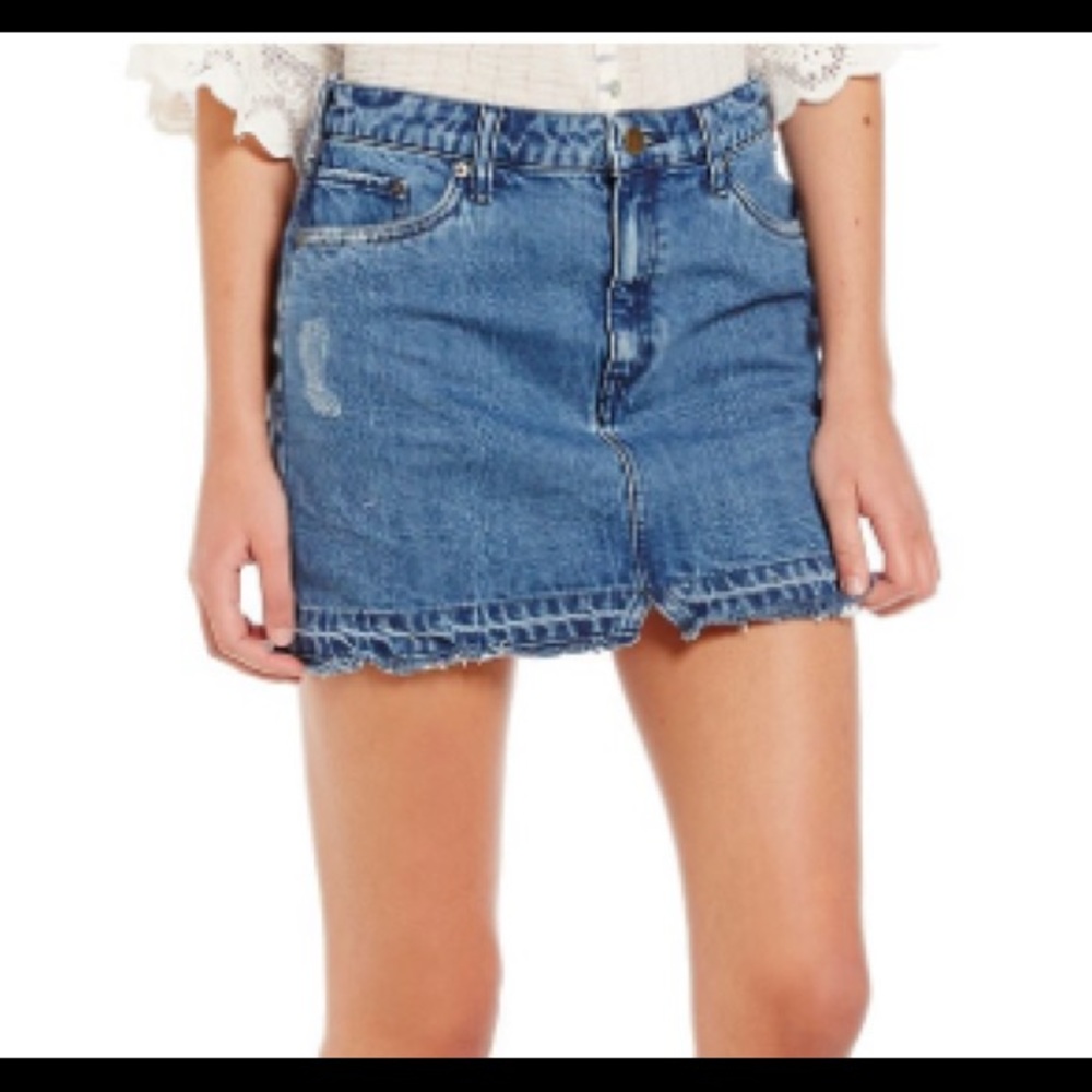 FREE PEOPLE DENIM MINI SKIRT NWT!!!!