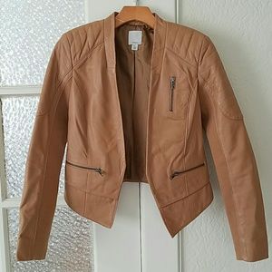 100% Leather Moto Jacket from Halogen
