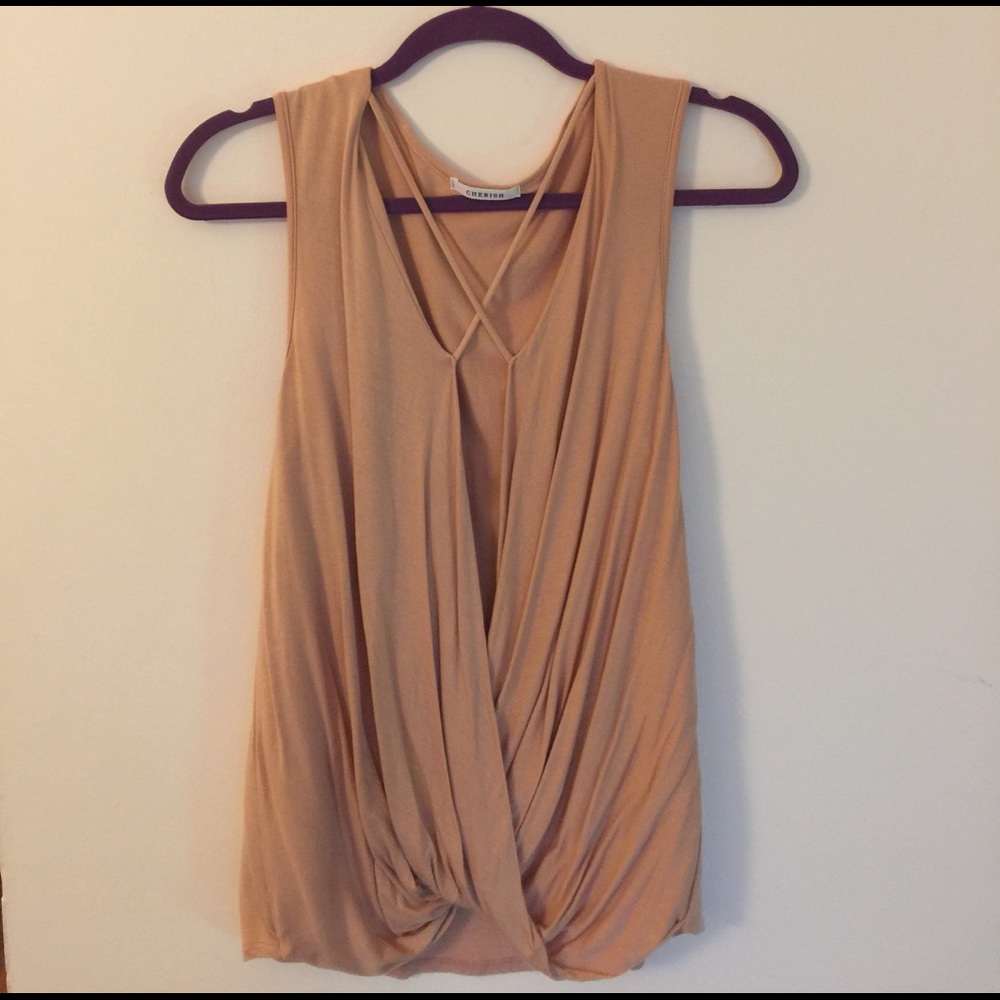 Tank top with open front