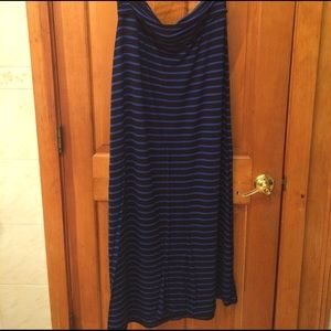 Navy and colbolt blue striped J.Crew skirt Navy and colbolt blue striped J.Crew skirt