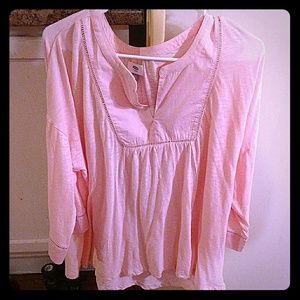 Pink long sleeve blouse