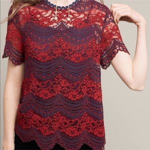 ISO ANTHROPOLOGIE Foxiedox lace top