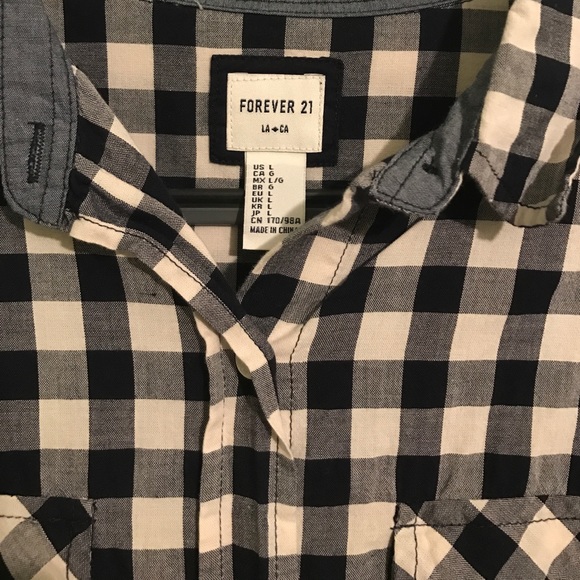 Dark Blue & Cream Flannel - Picture 2 of 3