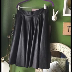 Zara Skirts - BNWT. Zara A-line faux leather skirt Zara Skirts - BNWT. Zara A-line faux leather skirt