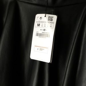 Zara Skirts - BNWT. Zara A-line faux leather skirt Zara Skirts - BNWT. Zara A-line faux leather skirt