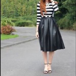 Zara Skirts - BNWT. Zara A-line faux leather skirt Zara Skirts - BNWT. Zara A-line faux leather skirt