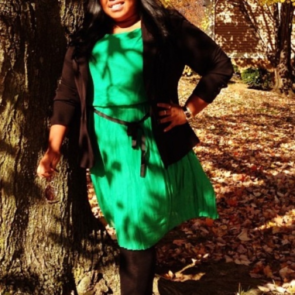 Beautiful Green flows dress
