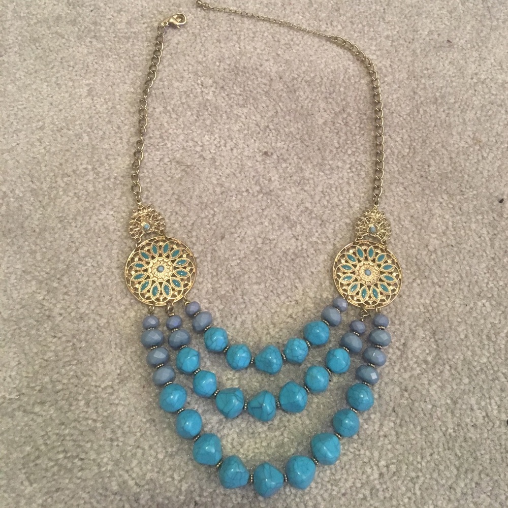 Turquoise & Gold Necklace