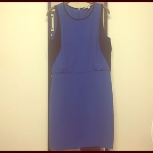 LOFT royal blue and black tank dress