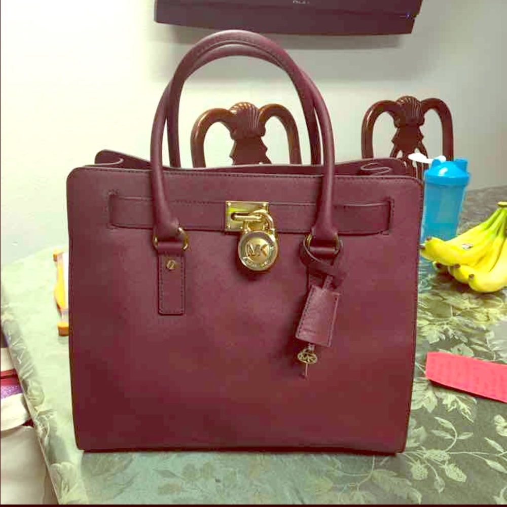Michael kors merlot Hamilton bag