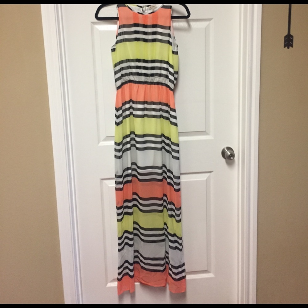Cremieux striped chiffon dress