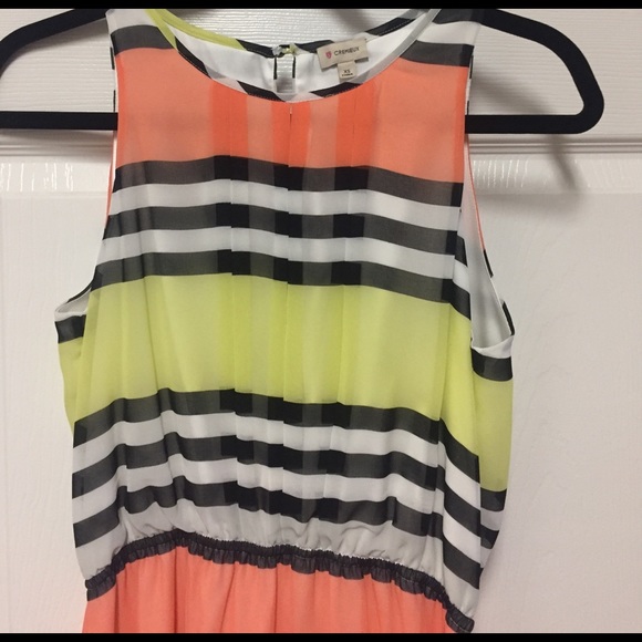 Cremieux striped chiffon dress - Picture 2 of 3