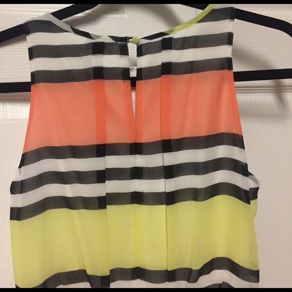 Cremieux striped chiffon dress - Picture 3 of 3