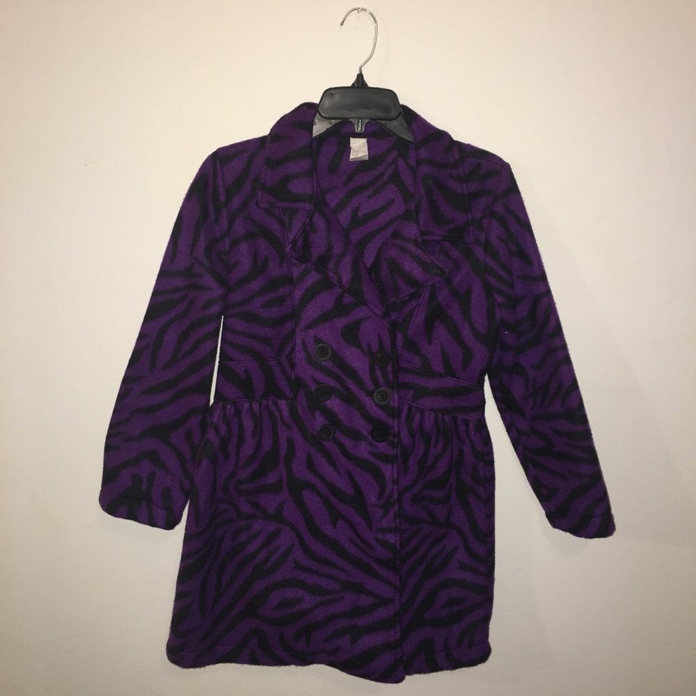 Soft Purple and Black Zebra print coat
