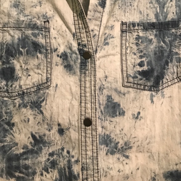 Tie-Dye Jean Button Down - Picture 3 of 3