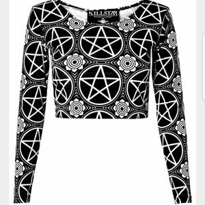 Killstar Velvet Pentagram Crop