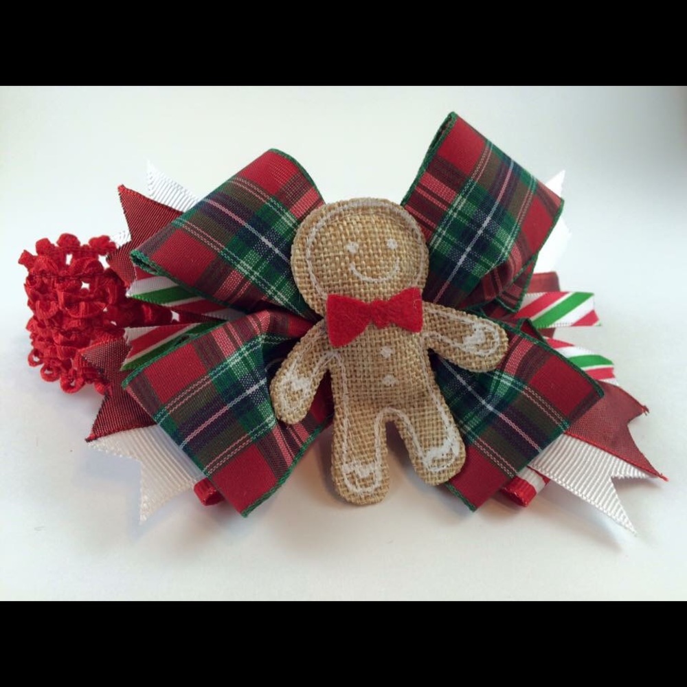 Gingerbread Plaid Headband