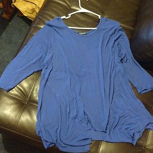 Long thin navy blue blouse