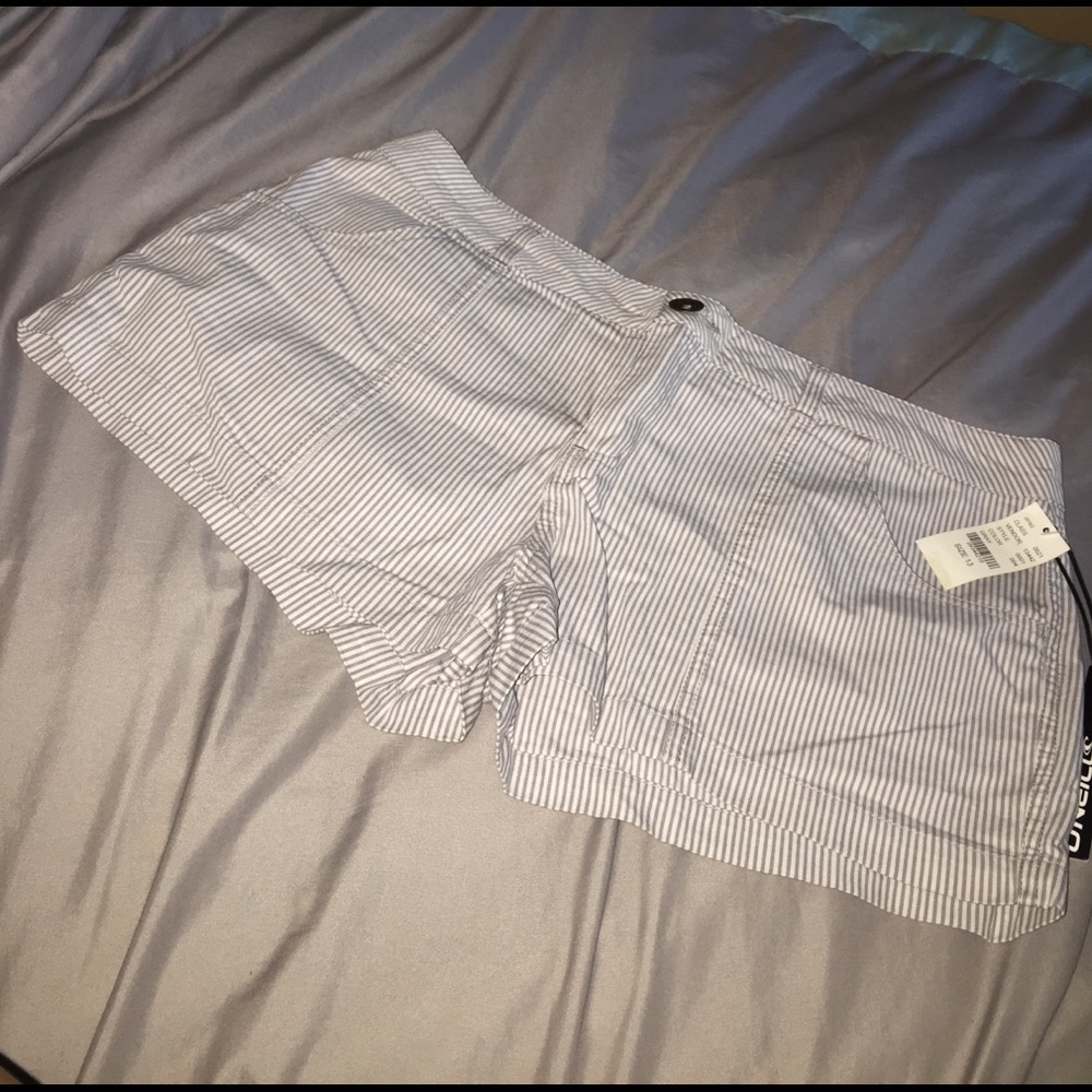 Grey pin stripe shorts