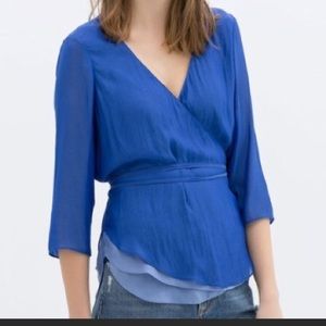 NWT Zara Wrap Blouse