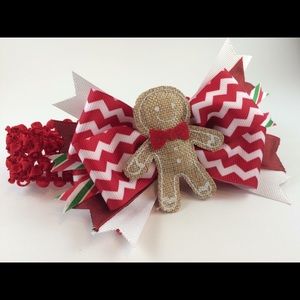 Striped Chevron Gingerbread Headband