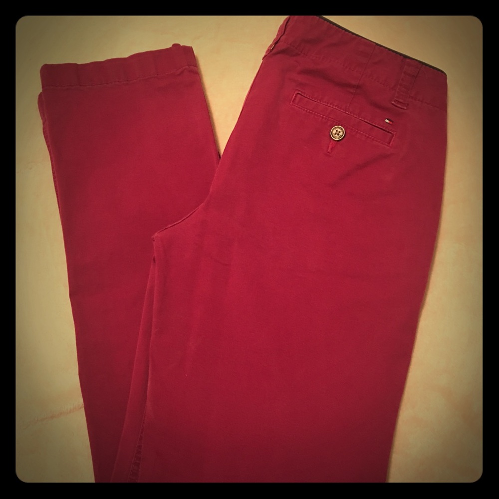Tommy Hilfiger plum/magenta color khakis size 4