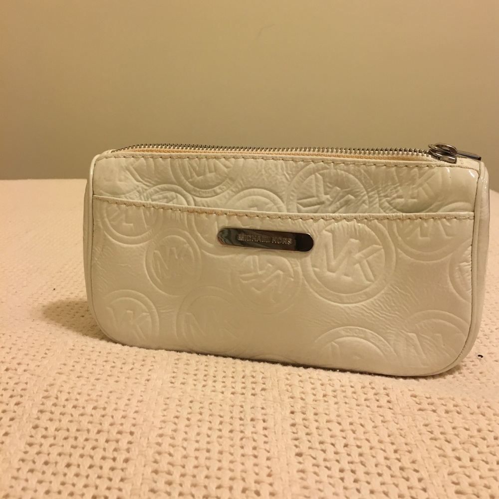 Michael Kors white make up bag