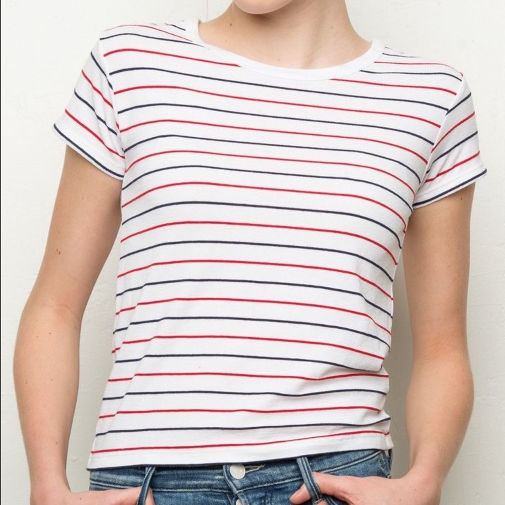 Brandy Melville NWT red white and blue shirt