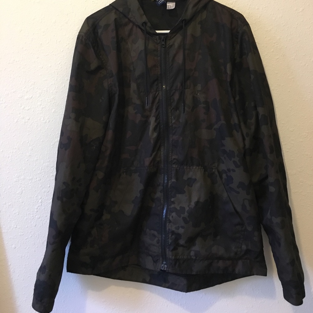 H&M camo rain coat