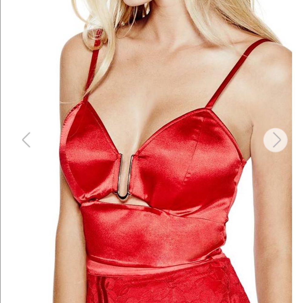 Guess Red Crop Top