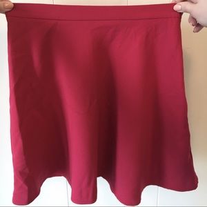 French Connection Red Skater Mini Skirt