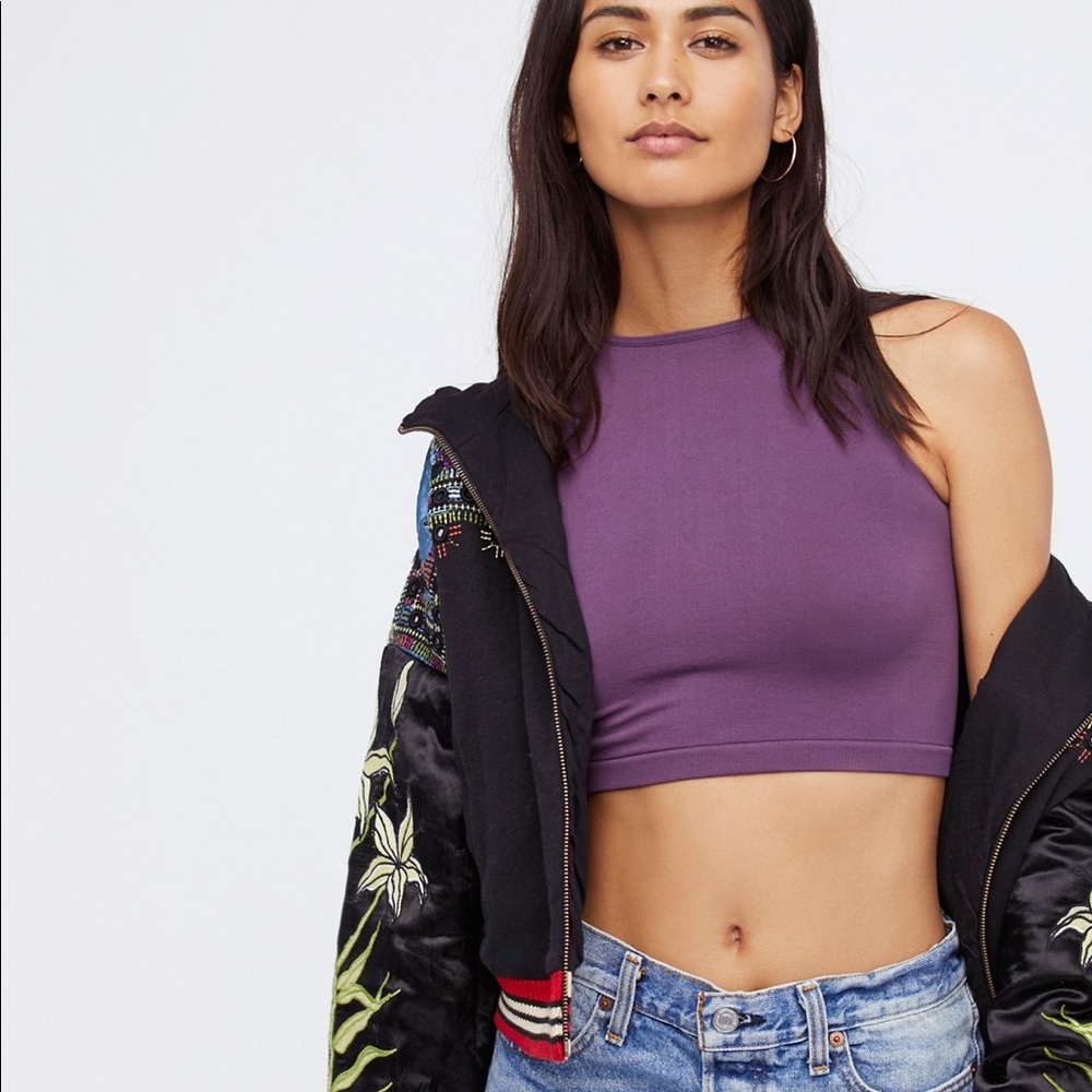 FP army green crop top