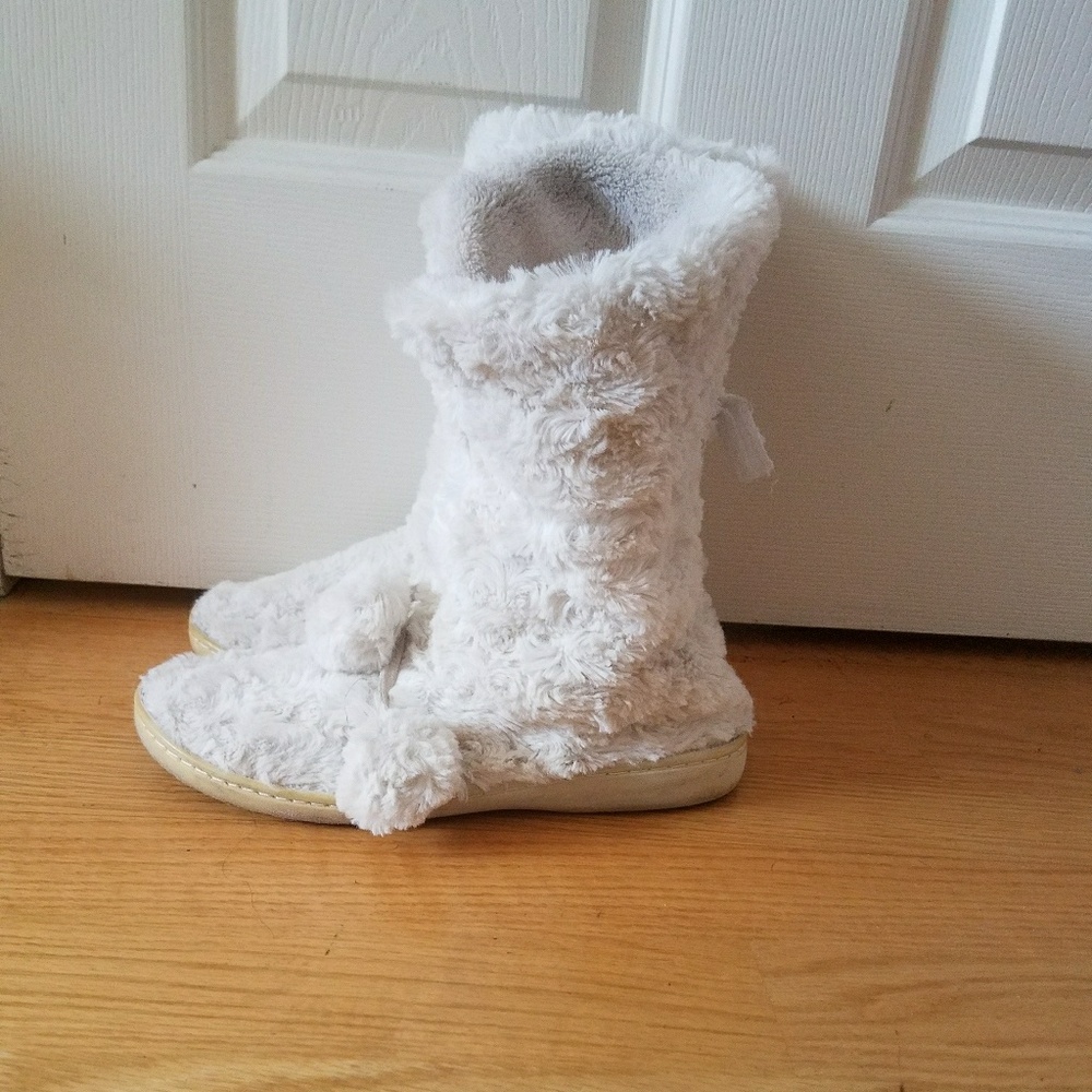 White furry soft uggs