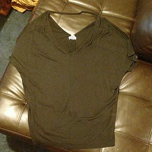 Black low cut blouse