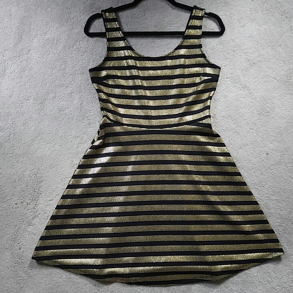 Gold and black dress