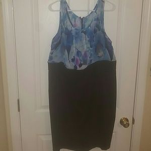 !!BLUE PINK WHITE WATER COLOR DRESS!!