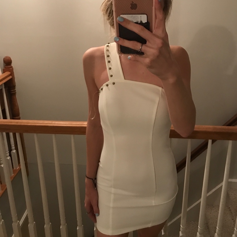 White One Shoulder Dress!!! NEVER WORN