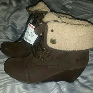 Blowfish fold down wedge boots