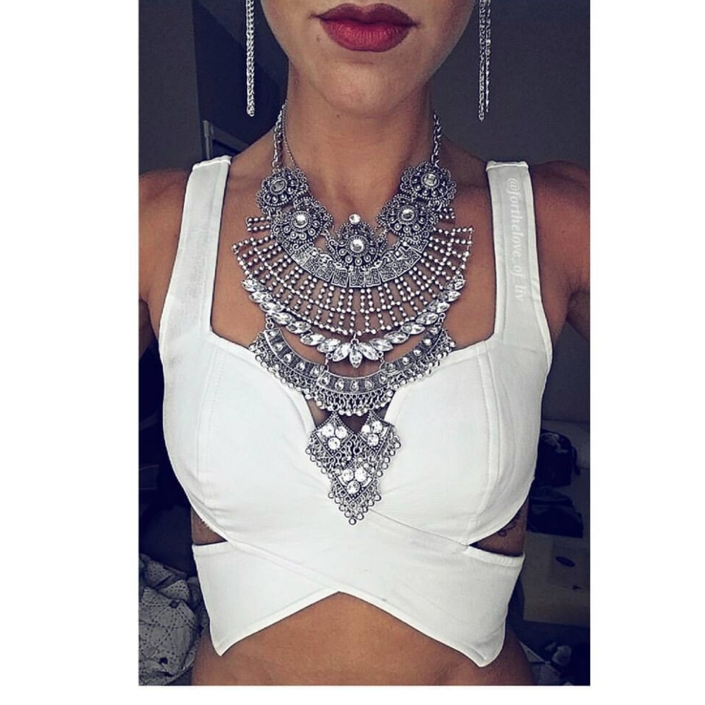 Leather crop top