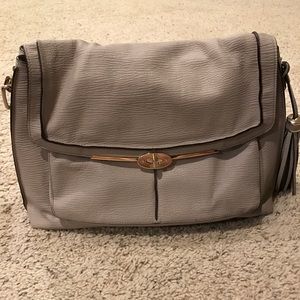 Coach Tan Purse with Gold Accents