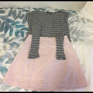 Velvet A-line skirt