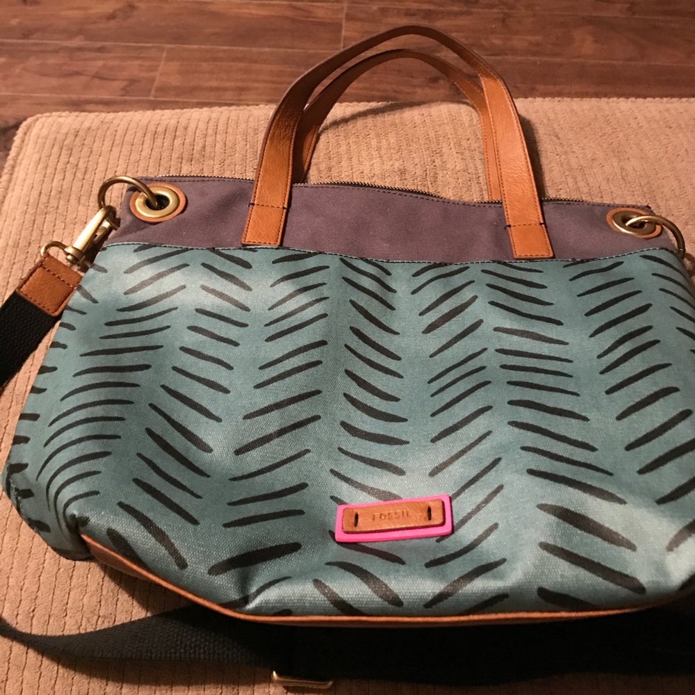 Fossil keely tote bag with crossbody strap