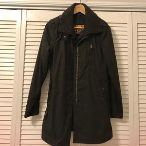 Superdry Cotton Canvas Mid Length Jacket - S