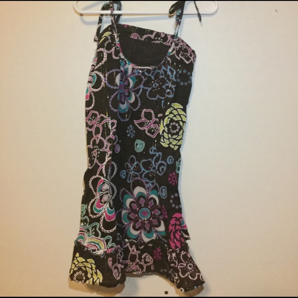 A little girls shirt dress.